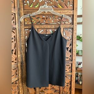 Uniqlo black camisole, tank, spaghetti strap, sleeveless top